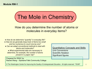 The Mole in Chemistry