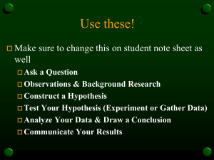 Scientific Method, Graphs, Theory, & Law Powerpoint