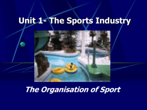 Organisation of sport