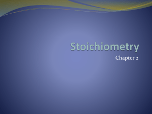 Chapter 2 Stoichiometry