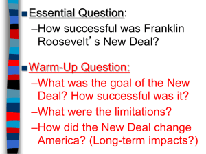 The Impact of the New Deal