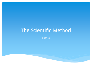 Notes on Scientific Method 8-19-15