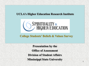 College Students' Beliefs & Values Survey