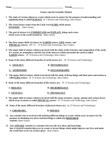 Scientific Method Study Guide (Questions 1