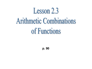 Arithmetic Combinations of Functions