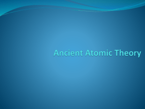 Ancient Atomic Theory (January 2014)