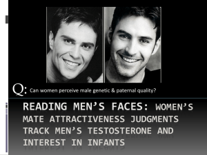 Reading men's faces: women's mate attractiveness judgments track