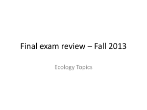 Final exam review * Fall 2013