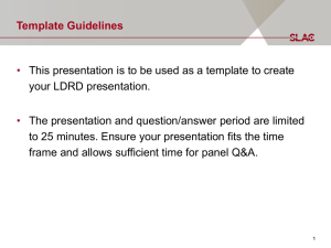 Presentation template