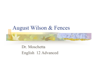 August Wilson & Fences - Woodland Hills School District