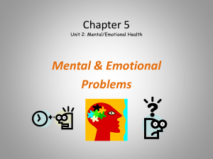 Chapter 5 Mental_Emotional Health Problems