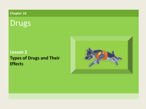 LESSON 2 Types of Drugs and Their Effects