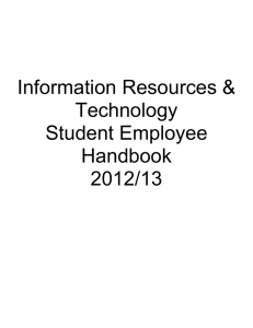 Student Employment Handbook - California State University