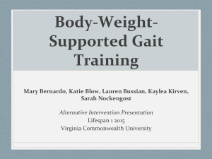 Body-Weight- Supported Gait Training