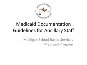 Medicaid Documentation Guidelines for Ancillary Staff