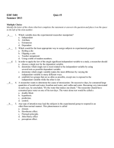 EDF 5481 Quiz #3 Summer 2013 Answer Section