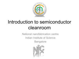 Clean Room Safety Training - Indian Institute of Science