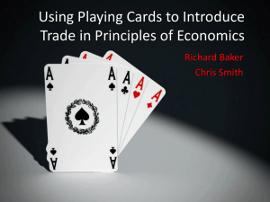 Using Playing Cards to teach Principles of Economics
