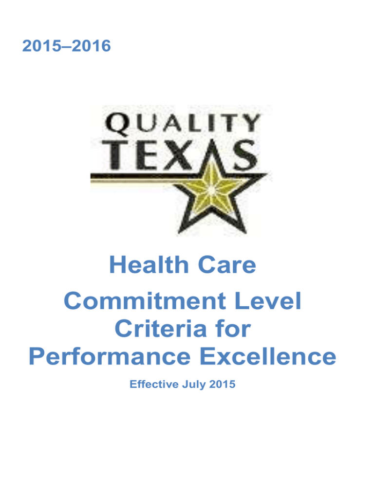 Healthcare Criteria Quality Texas Foundation