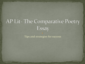 AP Lit- The Comparative Poetry Essay