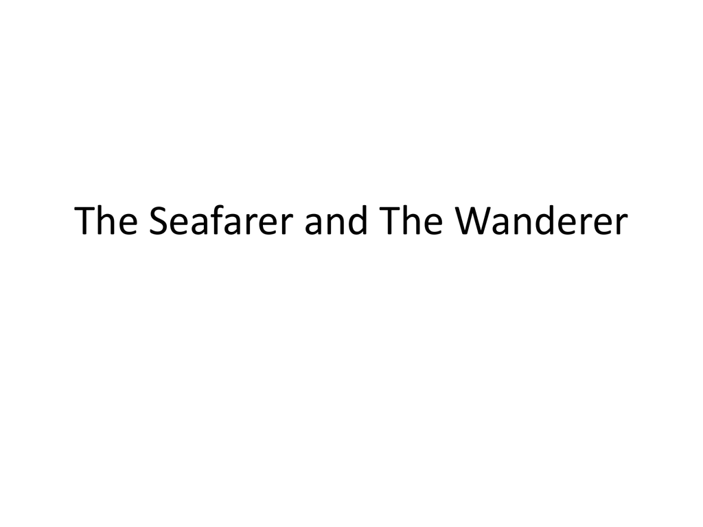 the wanderer poem translated charles w kennedy