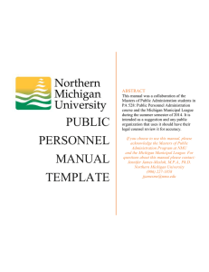 Public Personnel Manual Template