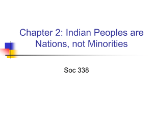 Chapter 2: Indian Peoples are Nations, not Minorities