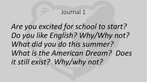 Journal 1 - West Ada School District