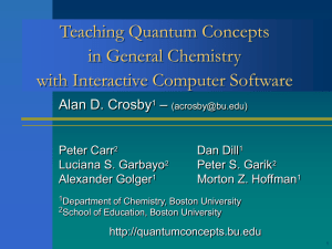 Teaching Quantum Concepts in General Chemistry with interactive