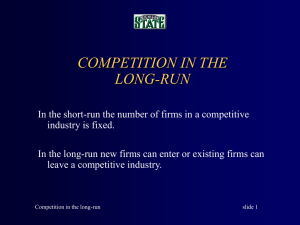 Long-run competitive markets