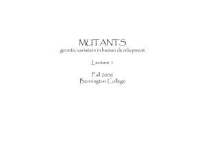 WE ARE ALL MUTANTS! - Faculty Bennington College