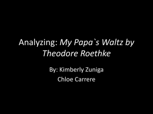Analyzing: My Papa`s Waltz