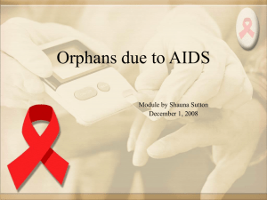 Orphans due to AIDS - Global Children Outreach