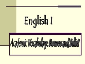 9th Grade English Academic Vocabulary