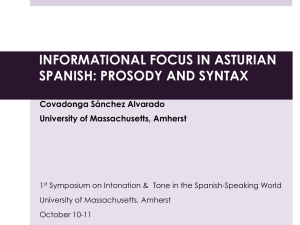 informational focus in asturian spanish: prosody
