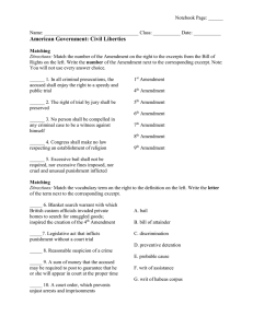 Civil Liberties Unit Test and Answer Key - eskelly