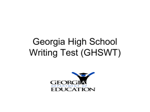 The Georgia Grade 8 Writing Assessment