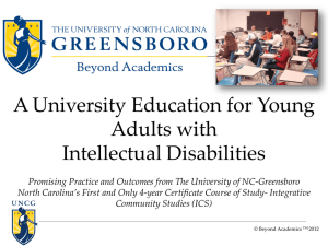 Beyond Academics - Carolina Institute for Developmental Disabilities