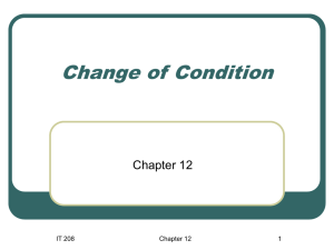 Change of Condition - College of Engineering | SIU