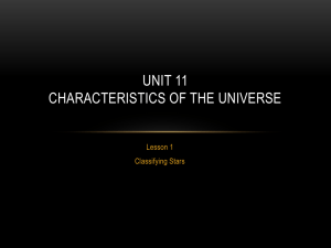 Unit 11 Characteristics of the Universe