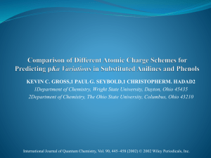 Comparison of Different AtomicChargeSchemes for Predicting pKa