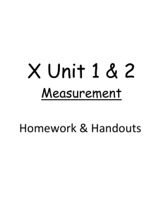 Unit 1&2 Homework Packet