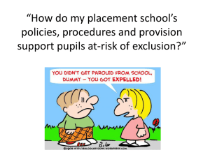 How do my placement school*s policies, procedures and provision