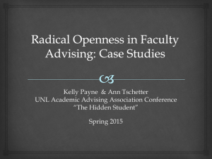 Radical Openness in Faculty Advising: Case Studies