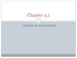 4.1 Chemical reactions C