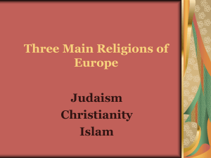 Three Main Religions of Europe