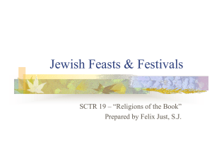 Jewish Feasts & Festivals