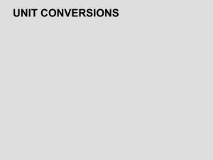 Power Point on Unit Conversions