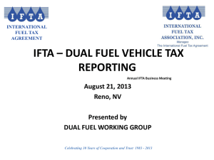 IFTA – Considerations for Dual Fuel Vehicle Tax Reporting