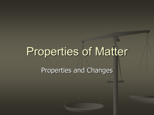 Properties of Matter - Brookwood High School